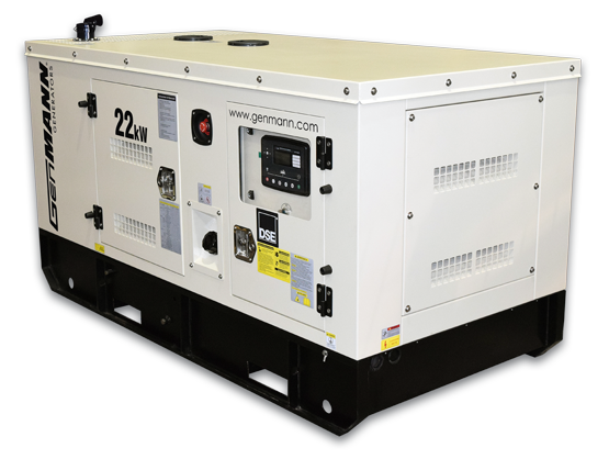 PLANTA DE LUZ CON MOTOR A DIESEL, CASETA ACUSTICA Y TRANSFERENCIA INTEGRADA 22KW